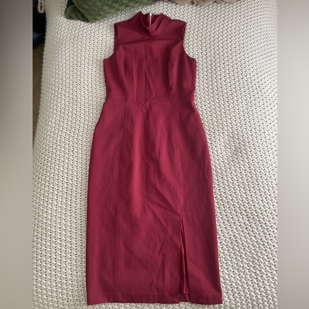 White House Black market Ponte Mock Neck Sheath Dress - Picture 10 of 16